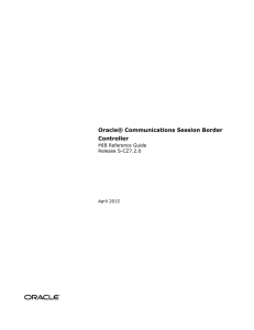 Oracle® Communications Session Border Controller
