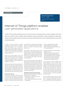 Internet of Things platform enables user