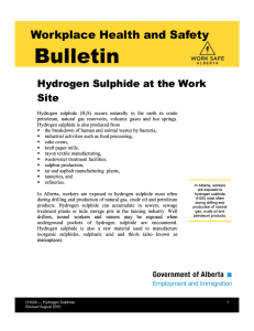 Hydrogen Sulphide at the Work Site (Bulletin