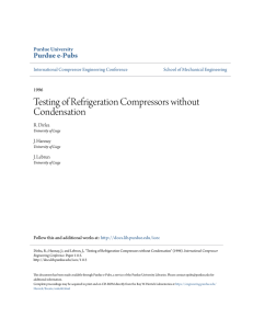 Testing of Refrigeration Compressors without Condensation