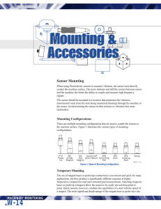 Sensor Mounting MACHINERY MONITORING