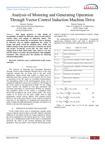 Analysis of Motoring and Generating