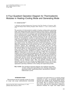 A Four-Quadrant Operation Diagram for Thermoelectric Modules in