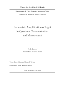 Parametric Amplification of Light in Quantum Communication and