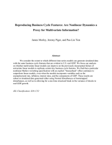 Reproducing Business Cycle Features: Are Nonlinear Dynamics a