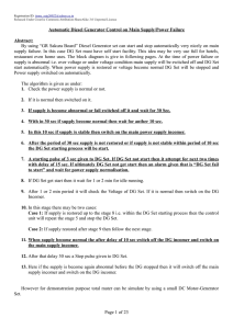 Automatic Diesel Generator Control on Main Supply