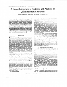 A general approach to synthesis and analysis of quasi