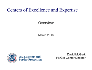 Centers of Excellence and Expertise