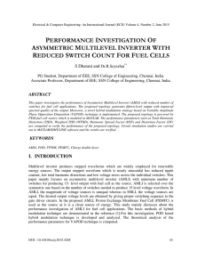 performance investigation of asymmetric multilevel inverter with