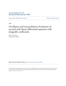 Oscillation and nonoscillation of solutions of second order linear