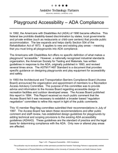 Playground Accessibility – ADA Compliance