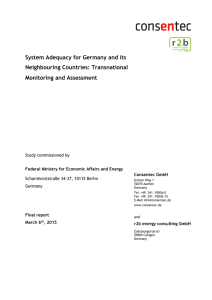 System Adequacy for Germany and its Neighbouring Countries