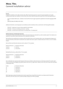 Mosa. Tiles. General installation advice