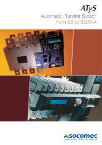 Automatic Transfer Switch from 63 to 3200 A