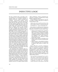 Inductive Logic - Branden Fitelson