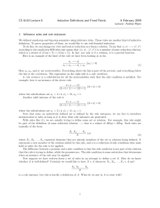 CS 6110 Lecture 6 Inductive Definitions and Fixed Points 6 February