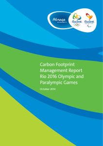 Carbon Footprint Management Report Rio 2016 Olympic and