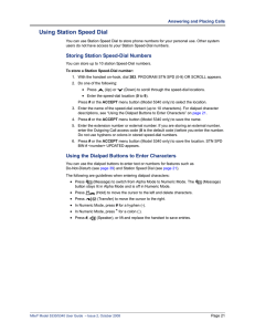 Using Station Speed Dial