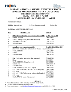 installation – assembly instructions