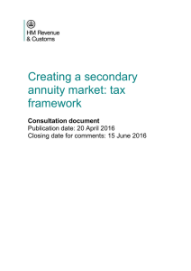 Creating a secondary annuity market: tax framework