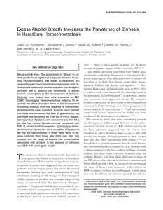 Excess Alcohol Greatly Increases the Prevalence of Cirrhosis in