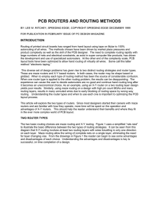 pcb routers and routing methods