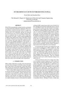 On the Difficulty of Pin-To-Wire Routing in FPGAs