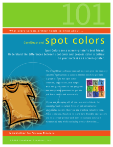 Spot Color and CorelDraw - Software For Screen Printers