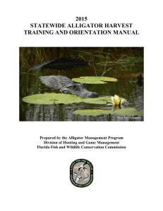 2015 statewide alligator harvest training and orientation manual