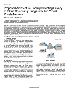 Proposed Architecture For Implementing Privacy In