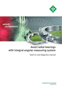 Axial/radial bearings with integral angular measuring system