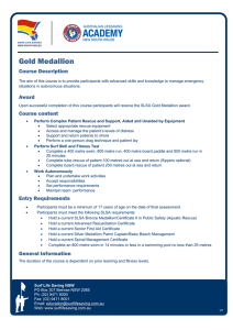 Gold Medallion Course Overview