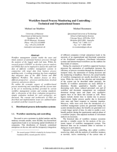 Workflow-Based Process Monitoring and Controlling