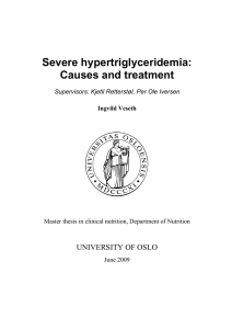 Severe hypertriglyceridemia: Causes and treatment