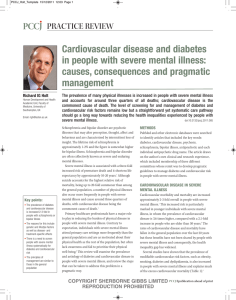 Cardiovascular disease and diabetes in people with severe mental