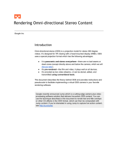 Rendering Omni‐directional Stereo Content