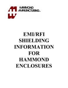 EMI/RFI SHIELDING INFORMATION FOR HAMMOND ENCLOSURES