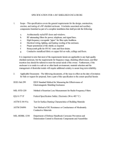 specification for a rf shielded enclosure