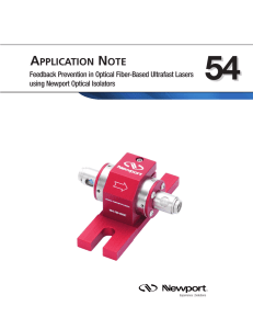 App Note 54 - Feedback Prevention with Optical Isolators