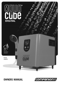 COMP812 - Aquacube Digital Owner Manual