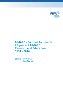 F-MARC - Football for Health 20 years of F