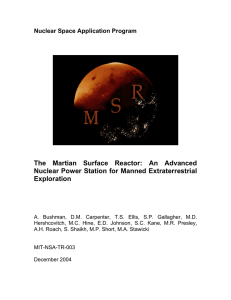 The Martian Surface Reactor: An Advanced Nuclear Power