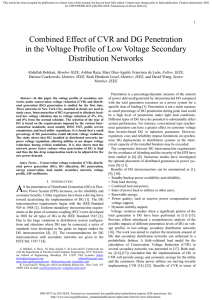 Combined Effect of CVR and DG Penetration in the Voltage Profile