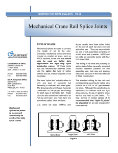 Mechanical Crane Rail Splice Joints