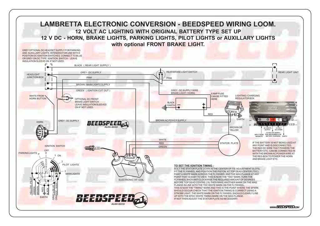 Lambretta Headset Wiring Diagram
