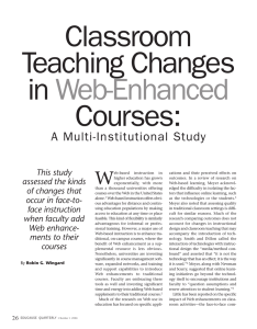 Classroom Teaching Changes in Web