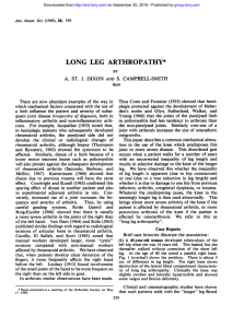 long leg arthropathy - Annals of the Rheumatic Diseases