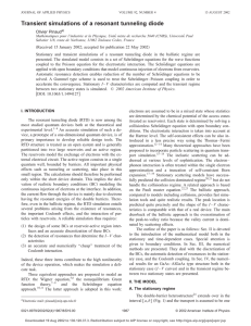 Transient simulations of a resonant tunneling diode