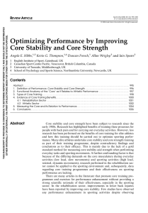 Optimizing Performance by Improving Core Stability and Core