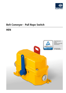 Belt Conveyor - Pull Rope Switch HEN